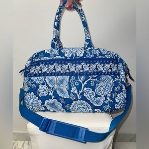Vera Bradley Large Travel Duffel Weekender Bag‎ in Blue Lagoon